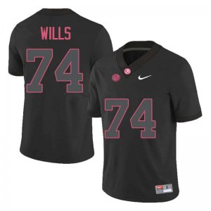 NCAA Men's Alabama Crimson Tide #74 Jedrick Wills Stitched College Nike Authentic Black Football Jersey CE17D16ZN